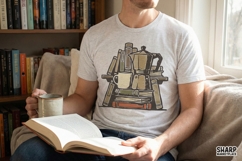 Book And Coffee PNG, Cozy Reading T-Shirt Design, Book Product Image 4