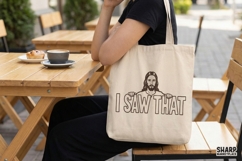 I Saw That PNG, Funny Jesus Shirt Design, Christian Humor Product Image 4