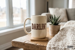 Darlin' Western Leopard Lettering Design, Southern Cowgirl Product Image 6