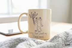 Sorry For What My Face Said, PNG Designs, Trendy Frog Product Image 2