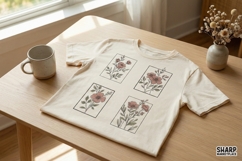Hand Drawn Floral PNG Design, Minimalist Flower Outline Product Image 2