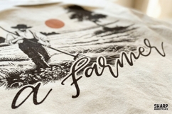 A Farmer PNG, Fall PNG, Trendy PNG, Vintage Farm Field Product Image 3