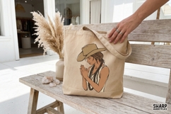 Praying Cowgirl Boho Western Portrait, Christian Png, Product Image 2