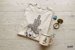 Desert Skull Cactus, Western PNG, Trendy PNG, Shirt PNG, Product Image 4