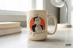 Hang In There It Gets Worse PNG, Funny Sarcastic Office Product Image 3