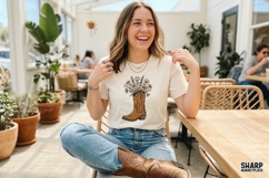 Cowboy Boot With Wildflowers PNG, Boho Western Floral Shirt Product Image 4