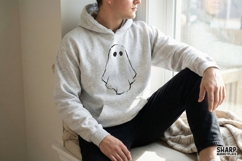 Simple Ghost PNG, Minimalist Halloween Spirit, Spooky White Product Image 4