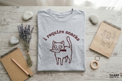 I Require Snacks Shirt PNG, Funny PNG, Trendy PNG Design Product Image 3