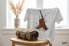 Vintage Cowboy Boots And Rifle PNG, Western Hunting Design, Product Image 3
