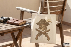 Pirate Skull PNG, Vintage Pistol Crossbones Digital Art, Product Image 4
