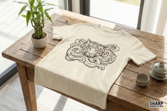 Tiger Head PNG, Fierce Animal Art, Japanese Wave Tattoo Product Image 2