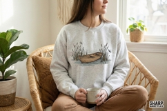 Rowboat PNG, Rustic Lake Scene, Vintage Boat Drawing for Product Image 4