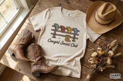Cowgirl Social Club PNG Design, Western Hat Boots Graphic, Product Image 2