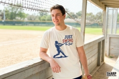 Just Swing The Bat Baseball PNG, Vintage Baseball Shirt Product Image 2