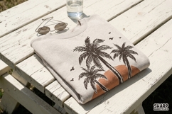 Tropical Palm Trees Sunset, Summer PNG Design, Beach Shirt Product Image 4