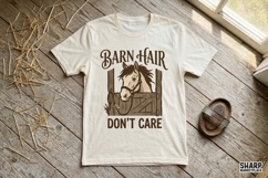 Barn Hair Don't Care PNG, Funny Horse Shirt Design, Rustic Product Image 2