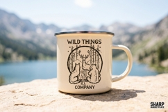 Wild Things Company PNG, Woodland Campfire Scene With Deer Product Image 4