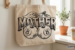 Mother Tattoo Flash Style Cherry 8 Ball Illustration Trendy Product Image 4