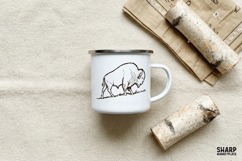 Vintage Bison Wildlife, Western PNG, Trendy PNG, Shirt PNG, Product Image 3