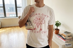 Workout To Eat Out, PNG Designs, Trendy PNG Shirt, Product Image 2