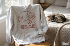 Mother I Am But Skin And Bones PNG, Funny Cat Shirt Design, Product Image 3