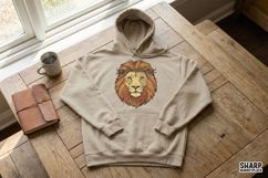 Lion Head Crown of Thorns PNG, Christian Lion Art PNG, Product Image 2