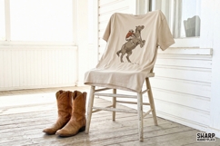 Bucking Bronco Rider Vintage Western PNG, Trendy Shirt PNG Product Image 4