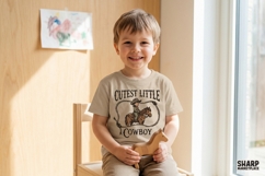 Cutest Little Cowboy, Western PNG For Trendy Shirt PNG, Product Image 4
