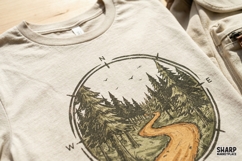 Forest Trail Compass PNG, Trendy PNG, Shirt PNG Vintage Product Image 4
