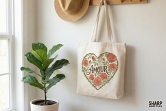 Amour PNG Rose Heart, Romantic Floral Printable, Vintage Product Image 4