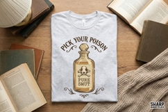 Pick Your Poison PNG, Pure Smut Bottle Design, Vintage Product Image 3