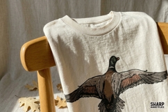 Mallard In Flight, Summer Trendy Shirt PNG, Vintage Product Image 4