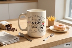 If I'm Moody Give Me Foody Cat PNG, Funny Food Shirt, Product Image 5
