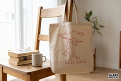 Hang Up There It Gets Worse Cat PNG, Funny Shirt, Trendy Product Image 4