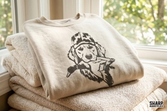 Duck Dog Portrait With Mallard, PNG Designs For Shirt PNG Product Image 1