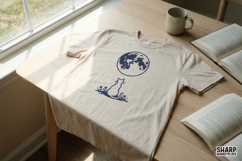 Cat PNG Digital Design, Moon Cat Lover Graphic, Night Sky Product Image 2