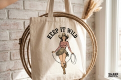 Keep It Wild Cowgirl Lasso PNG Designs, Western PNG Retro Product Image 4