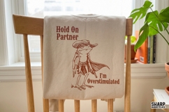 Hold On Partner I'm Overstimulated Trendy Shirt PNG, Funny Product Image 3