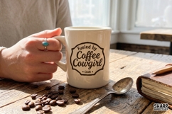 Fueled By Coffee Cowgirl Club, Coffee PNG Western Shirt Product Image 2
