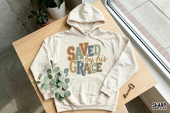 Saved By His Grace PNG, Christian PNG, Faith PNG, Colorful Product Image 3