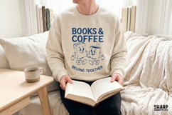 Books &amp; Coffee Belong Together Book PNG, Coffee PNG, Product Image 4