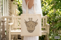 Floral Highland Cow PNG, Flowers PNG, Cow PNG Farm Animal Product Image 2
