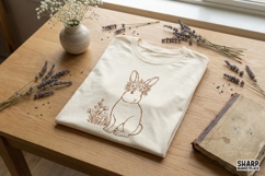 Boho Bunny PNG, Floral Rabbit Digital Download, Flower Product Image 2