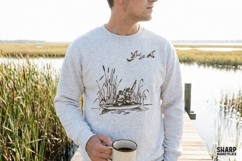 Duck Hunters In Marsh, Summer Trendy Shirt PNG, Vintage Product Image 2