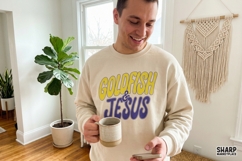 Goldfish &amp; Jesus Faithful Fishing Humor, Christian Jesus Product Image 2