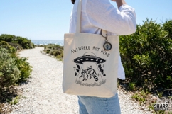 Anywhere But Here PNG, Funny Raccoon UFO Abduction Art, Product Image 2