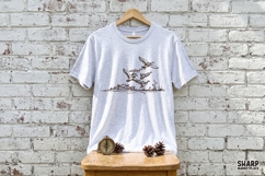 Flying Ducks Over Marsh PNG, Vintage Waterfowl Nature Product Image 2