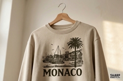 Monaco Marina Skyline, Summer PNG, Trendy PNG, Beach PNG, Product Image 5