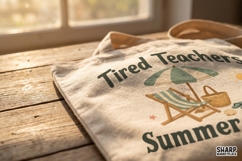 Tired Teachers Summer Club Beach Vacation Art, Teacher PNG Product Image 4