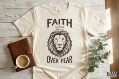 Faith Over Fear PNG, Lion Illustration PNG for Sublimation, Product Image 2